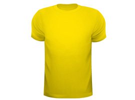 Желтая детская футболка, хлопок 100%
